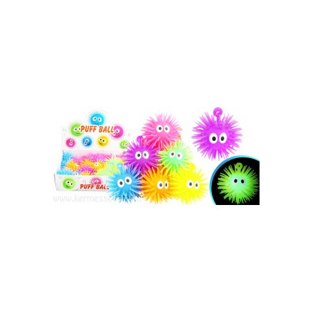 BALLE PUFFER LUMINEUSE VISAGE Ø 8 cm