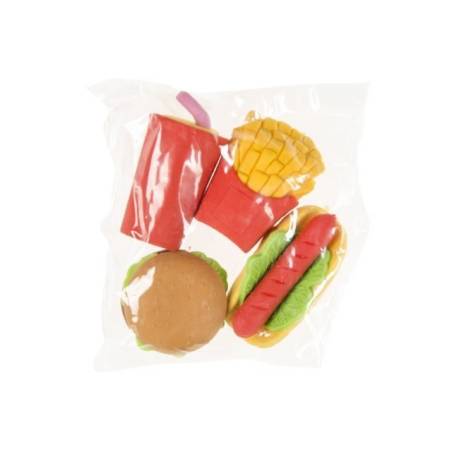 SACHET DE 4 GOMMES "FAST FOOD"