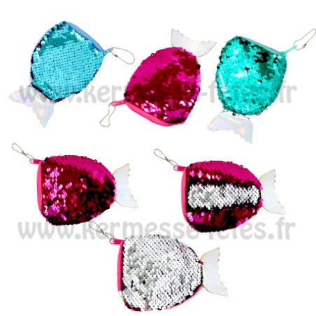 PORTE MONNAIE SIRENE SEQUIN