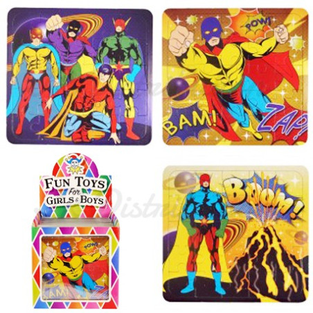 PUZZLE CARTON LEGER 13x12cm " SUPER HERO "