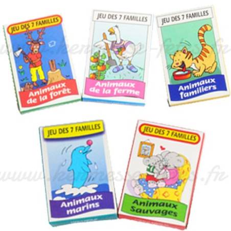 JEU DE 7 FAMILLES thème " ANIMAUX "