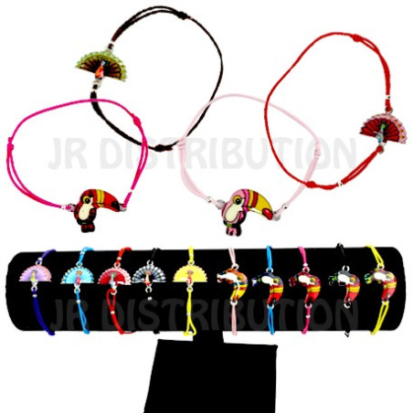 BRACELET ELASTIQUE TOUCAN ou PAON