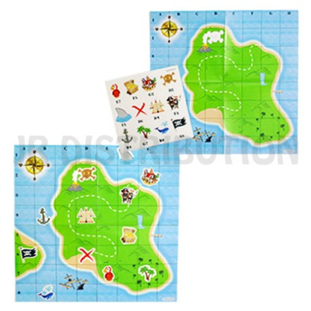 CARTE AUX TRESORS " PIRATE " + STICKERS