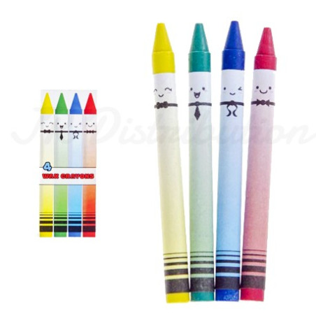 ETUI DE 4 CRAYONS CIRE 8 cm