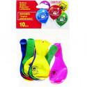 ANNIVERSAIRE : SACHET DE 10 BALLONS A GONFLER "JOYEUX ANNIVERSAIRE"