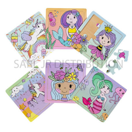 PUZZLE 9 PIECES en BOIS pour FILLE