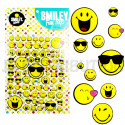 PLANCHE GM de STICKERS " SMILEY " 74 pcs