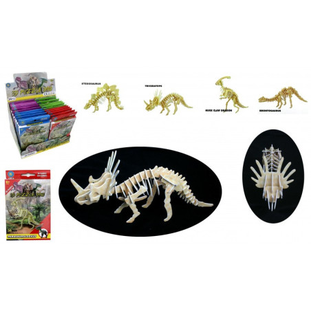 PUZZLE SQUELETTE DINOSAURE en 3D de 20 à 29 cm