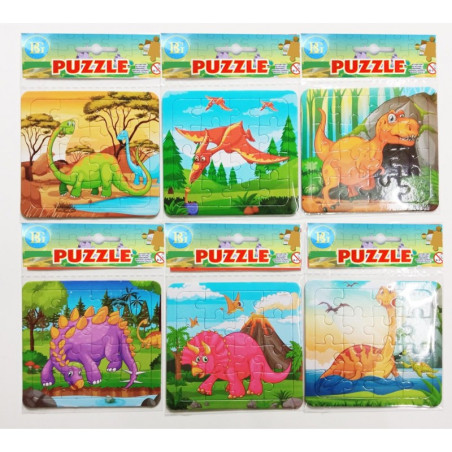 PUZZLE CARTON THEME " DINOSAURES " 12 x 13 cm