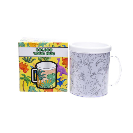 MUG / TASSE A COLORIER " DINOSAURES "