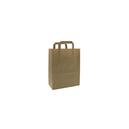 SAC KRAFT ALIMENTAIRE avec POIGNEE PLATE 26 * 14 * 32 cm