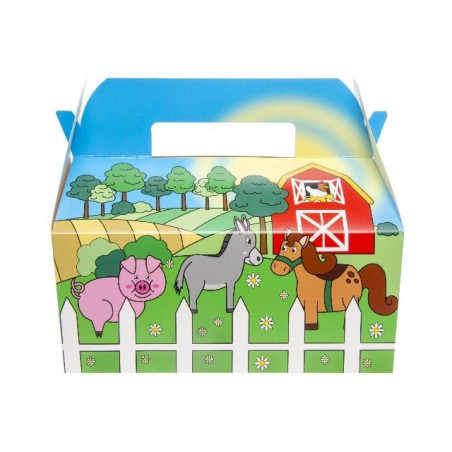 BOITE CARTON LUNCH BOX GM " FERME "