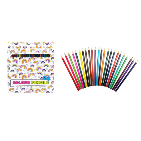 BOITE DE 24 CRAYONS DE COULEURS 17.5 cm