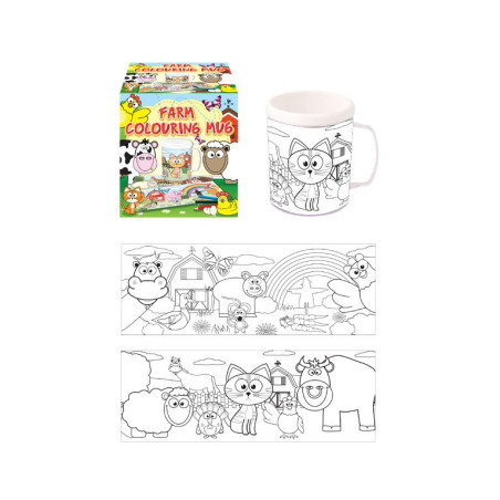 MUG / TASSE A COLORIER " FERME "