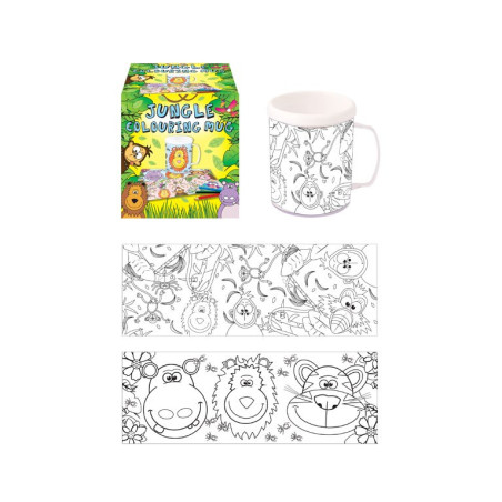 MUG / TASSE A COLORIER " JUNGLE "