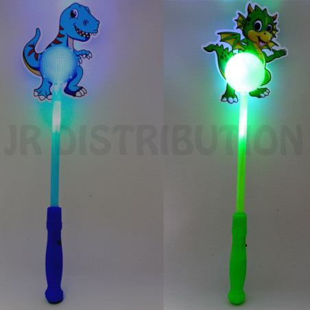 BATON LUMINEUX DINOSAURE 38 cm