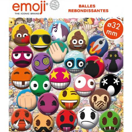 BALLE REBONDISSANTE Ø 32mm EMOJI®