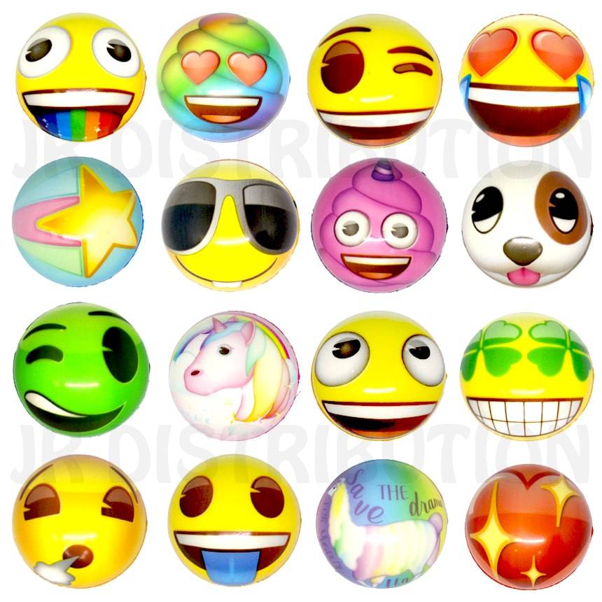 6 Couleurs Balle Anti-Stress, 12 Pcs Emoji Boule Antistress, Balle