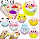 DONUT ANIMAL Ø 6cm SOFT & SQUISHY en CAPSULE Ø 6.5cm