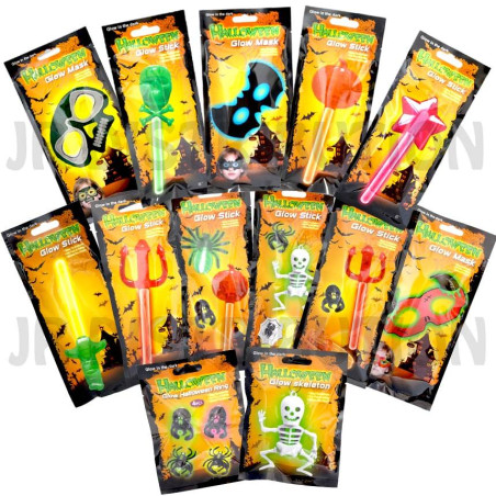 LOT de 110 SACHETS LUMINEUX PHOSPHORESCENT HALLOWEEN