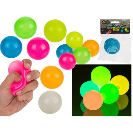 BALLE Ø 6 cm FLUORESCENTE ANTI STRESS