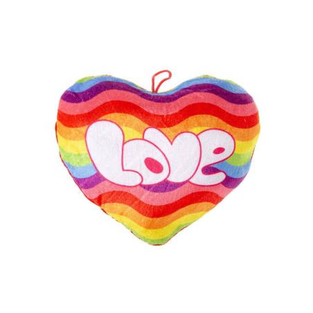 PELUCHE COEUR ARC EN CIEL LOVE