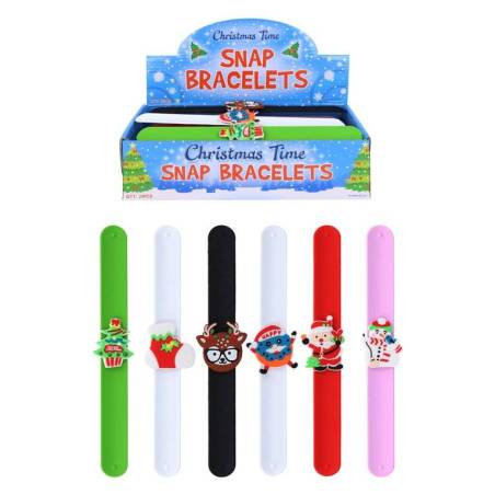 BRACELET CLAP DE NOEL EN SILICONE