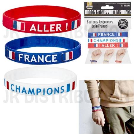 BRACELET SUPPORTER FRANCE EN SILICONE