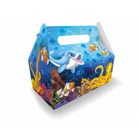 BOITE CARTON LUNCHBOX GM " OCEAN "