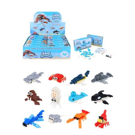 BRIQUES DE CONSTRUCTION ANIMAUX MARINS