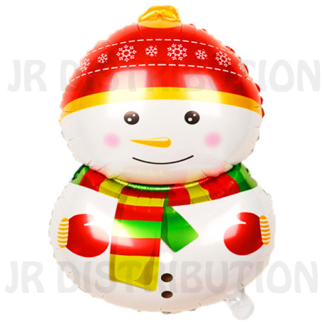 BALLON ALUMINIUM BONHOMME DE NEIGE 70 cm