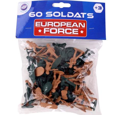 SACHET de 60 PETITS SOLDATS 3.5cm